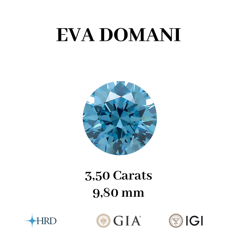 DIAMANT BLEU DE LABORATOIRE TAILLE BRILLANT