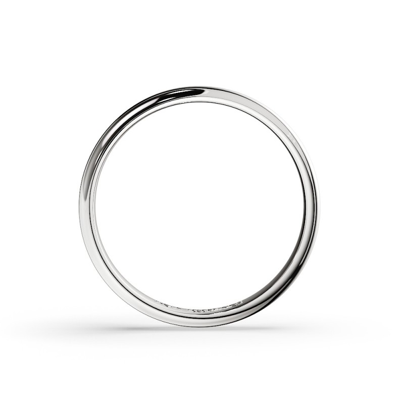 DEMI-JONC CONFORT OR 18 k OU PLATINE 950