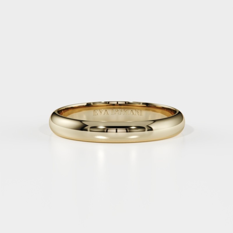 DEMI-JONC CONFORT OR 18 k OU PLATINE 950