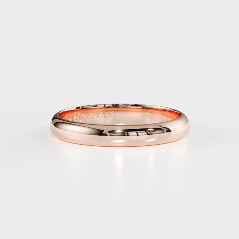 DEMI-JONC CONFORT OR 18 k OU PLATINE 950