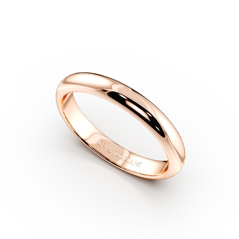 DEMI-JONC GRAND CONFORT OR 18 k OU PLATINE 950