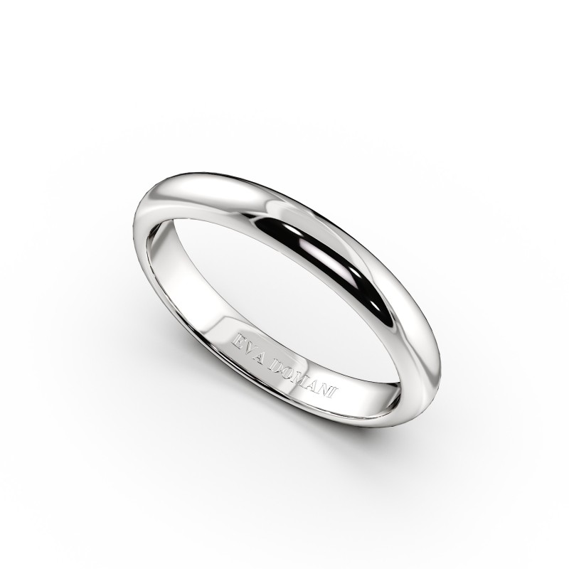DEMI-JONC GRAND CONFORT OR 18 k OU PLATINE 950