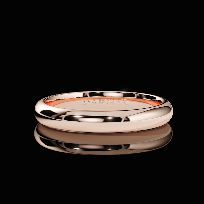 DEMI-JONC GRAND CONFORT OR 18 k OU PLATINE 950