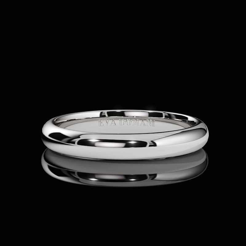 DEMI-JONC GRAND CONFORT OR 18 k OU PLATINE 950