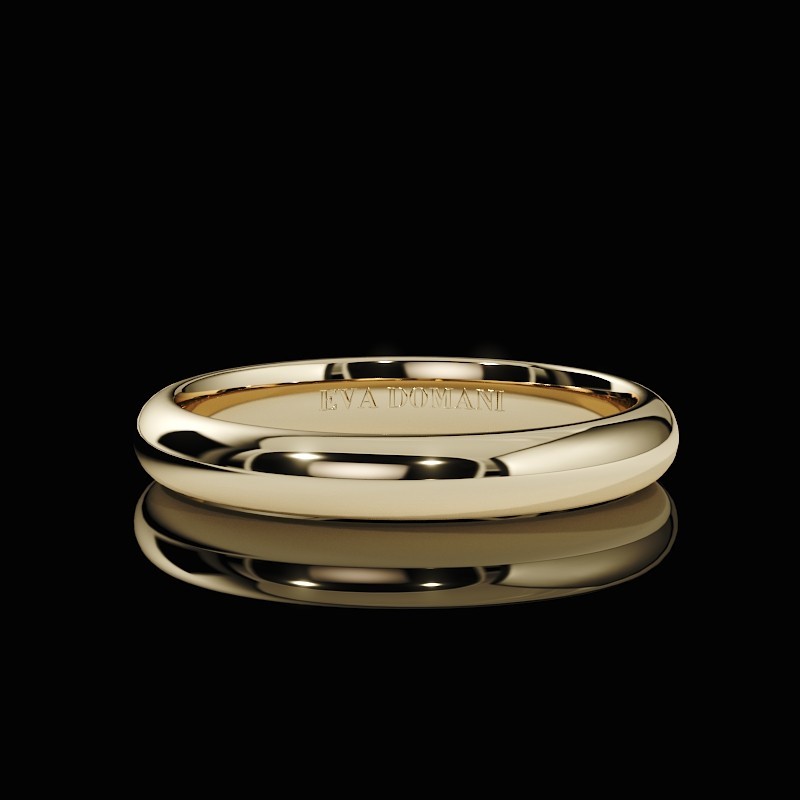 DEMI-JONC GRAND CONFORT OR 18 k OU PLATINE 950
