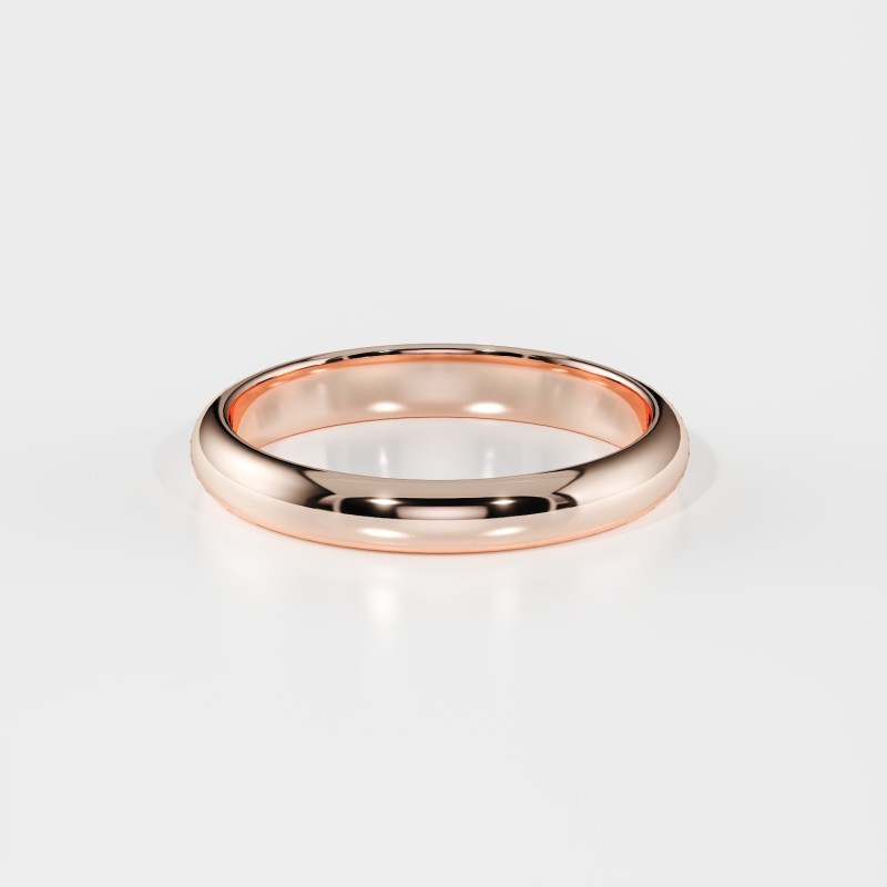DEMI-JONC GRAND CONFORT OR 18 k OU PLATINE 950