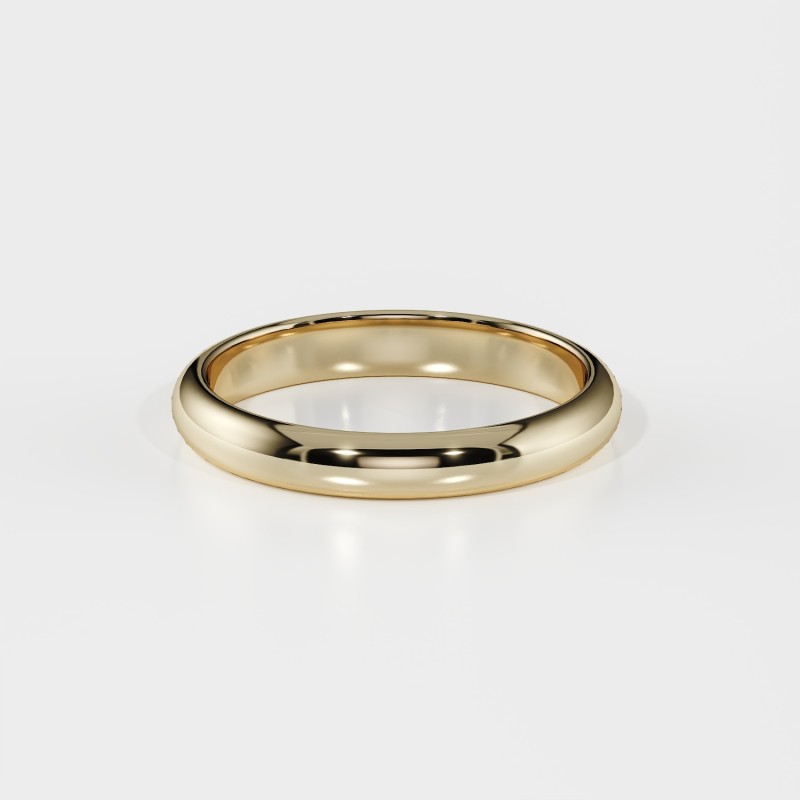 DEMI-JONC GRAND CONFORT OR 18 k OU PLATINE 950