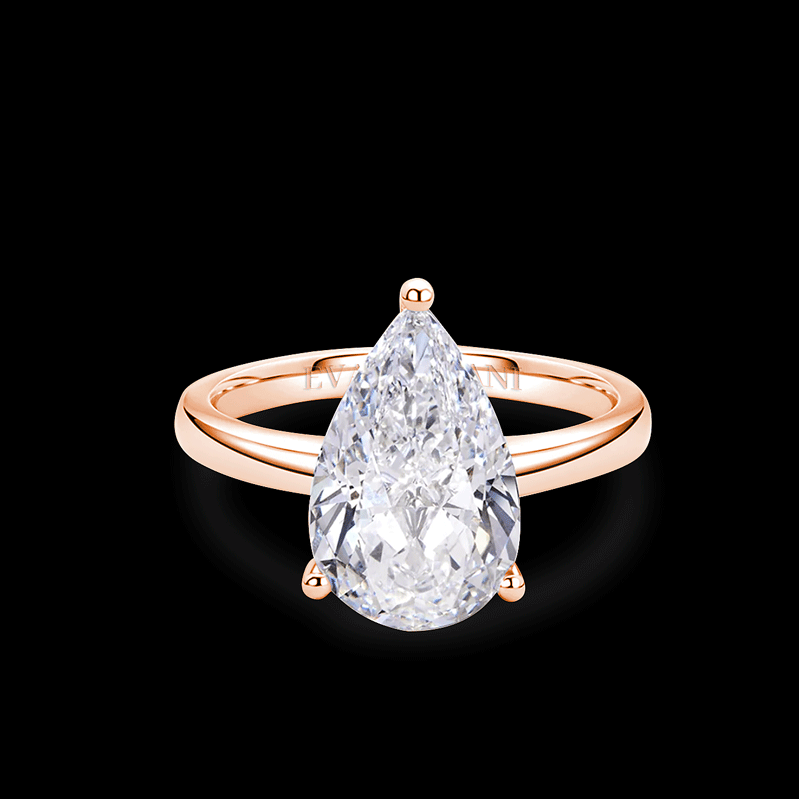 SOLITAIRE DIAMANT FORME POIRE 1