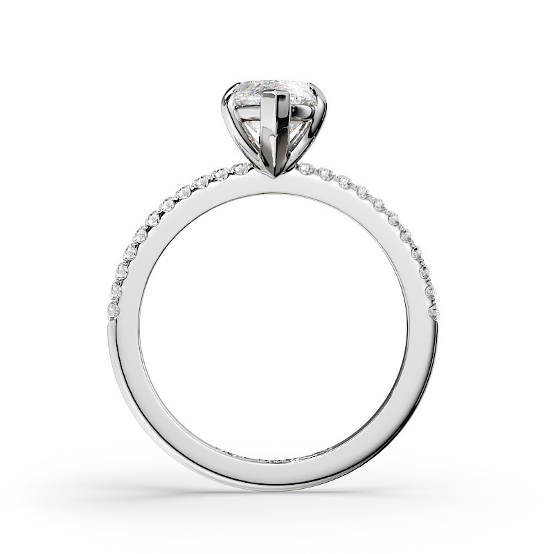 SOLITAIRE SIZE S DIAMANT ACCOMPAGNÉ TAILLE MARQUISE