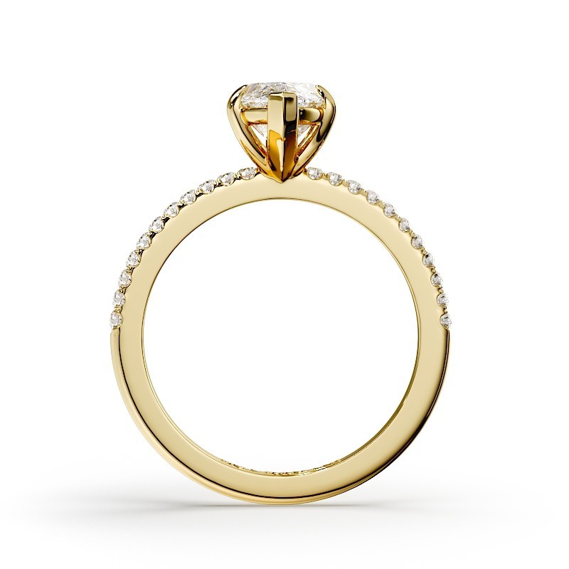SOLITAIRE SIZE S DIAMANT ACCOMPAGNÉ TAILLE MARQUISE