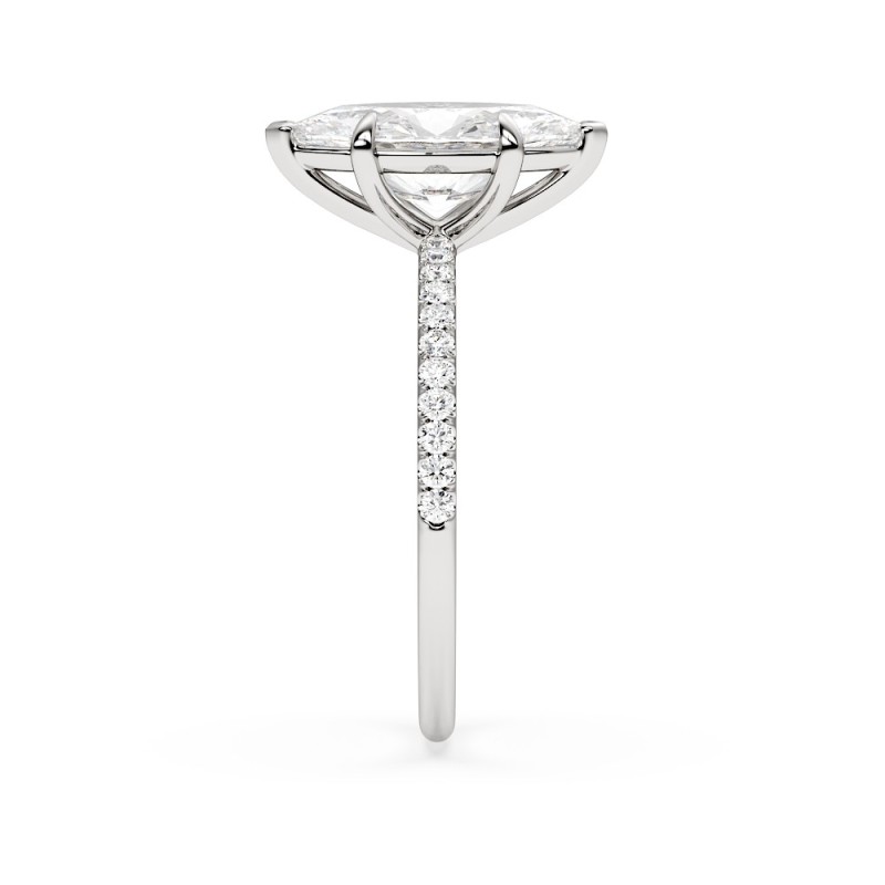 SOLITAIRE SIZE S DIAMANT ACCOMPAGNÉ TAILLE MARQUISE