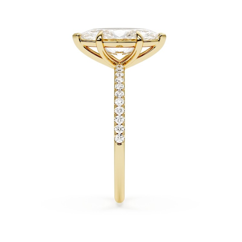 SOLITAIRE SIZE S DIAMANT ACCOMPAGNÉ TAILLE MARQUISE