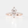 SOLITAIRE SIZE S DIAMANT ACCOMPAGNÉ TAILLE MARQUISE