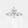 SOLITAIRE SIZE S DIAMANT ACCOMPAGNÉ TAILLE MARQUISE
