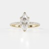 SOLITAIRE SIZE S DIAMANT ACCOMPAGNÉ TAILLE MARQUISE