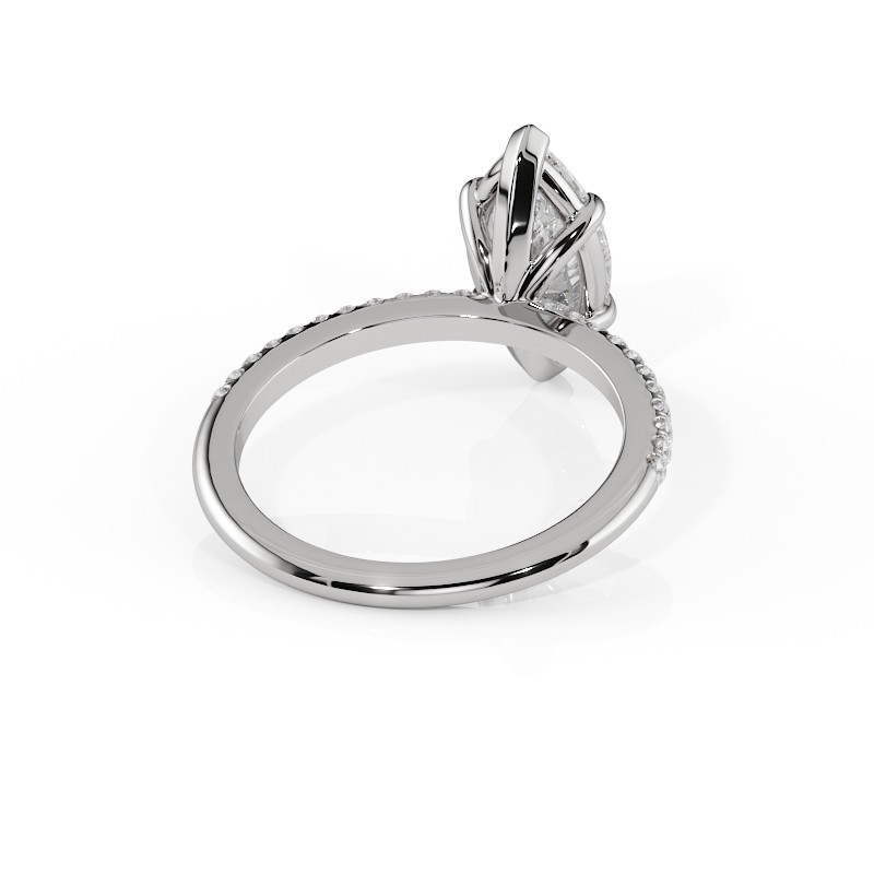 SOLITAIRE SIZE S DIAMANT ACCOMPAGNÉ TAILLE MARQUISE