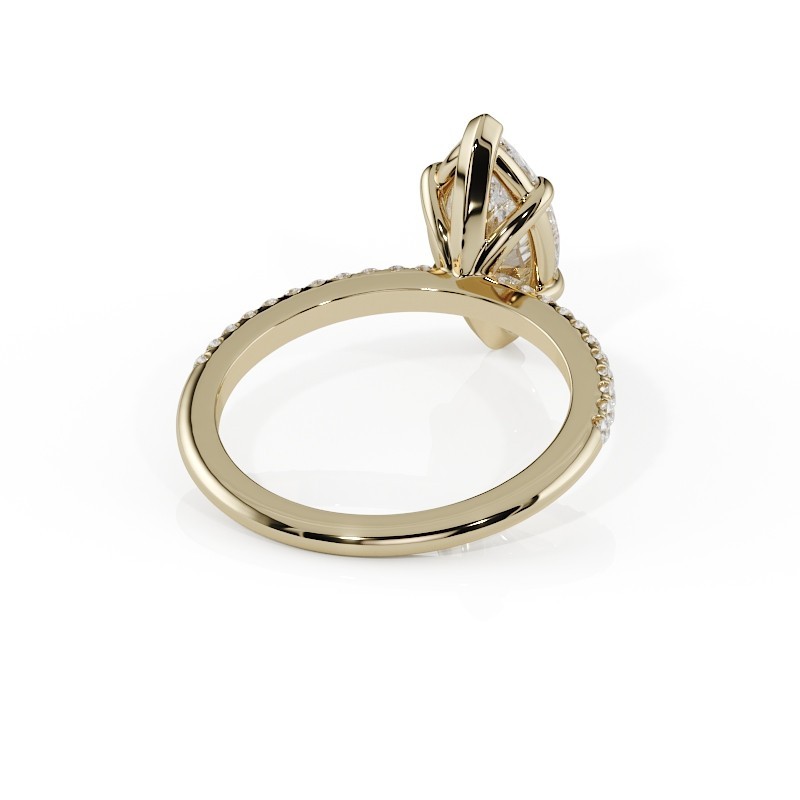 SOLITAIRE SIZE S DIAMANT ACCOMPAGNÉ TAILLE MARQUISE