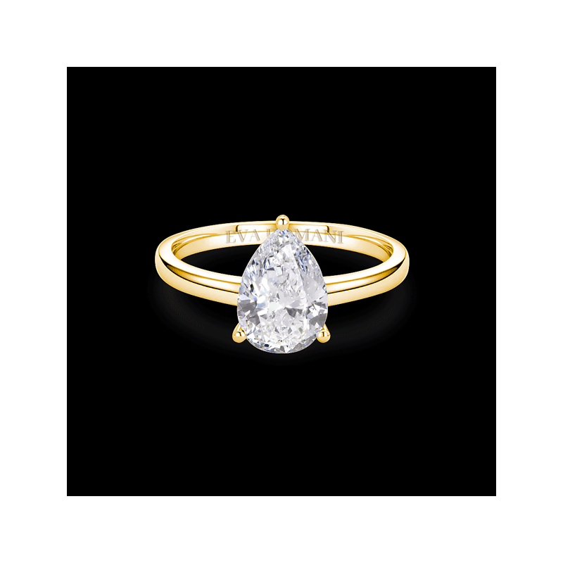 SOLITAIRE DIAMANT FORME POIRE 1