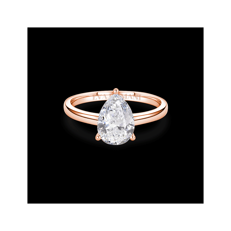 SOLITAIRE DIAMANT FORME POIRE 1