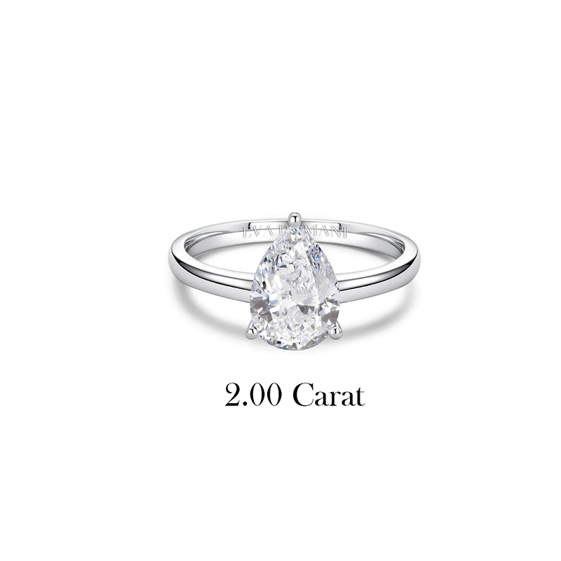 SOLITAIRE DIAMANT FORME POIRE 1