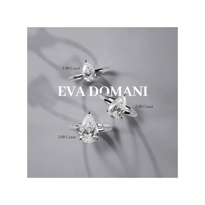 SOLITAIRE DIAMANT FORME POIRE 1