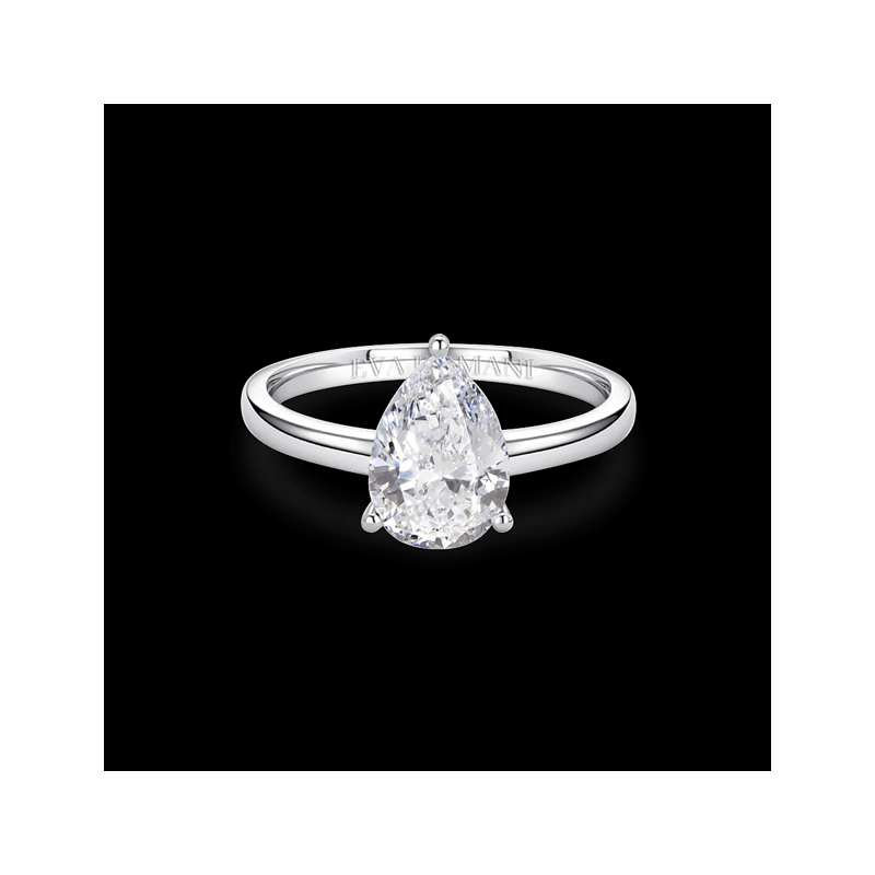 SOLITAIRE DIAMANT FORME POIRE 1