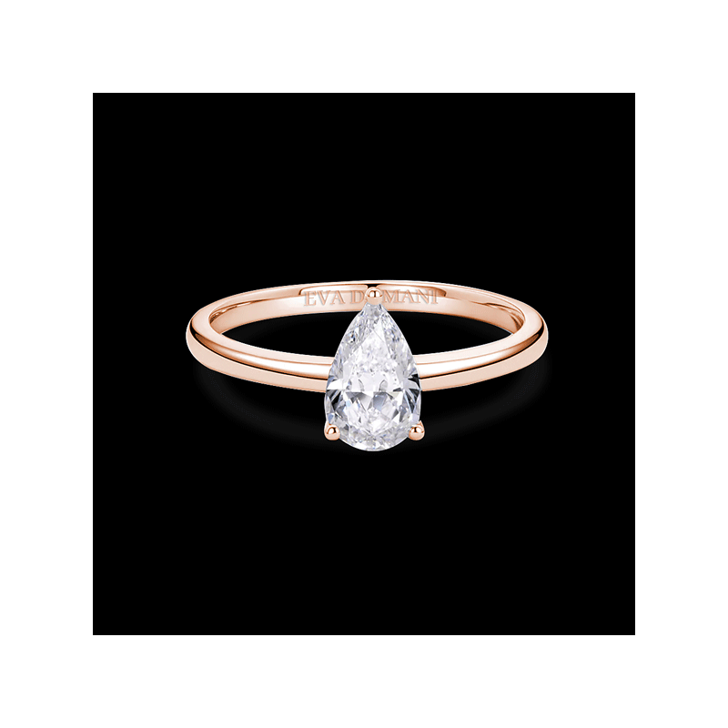 SOLITAIRE DIAMANT FORME POIRE 1
