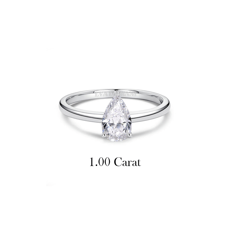 SOLITAIRE DIAMANT FORME POIRE 1