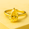BAGUE FORME POIRE JAUNE