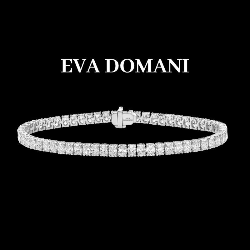 copie de BRACELET RIVIERE BLANC OVALE